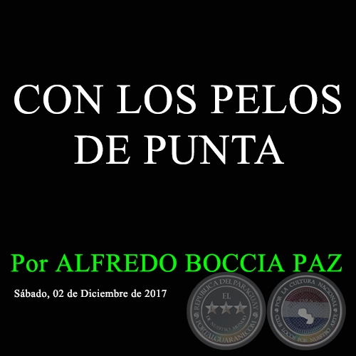 CON LOS PELOS DE PUNTA - Por ALFREDO BOCCIA PAZ - Sábado, 02 de Diciembre de 2017